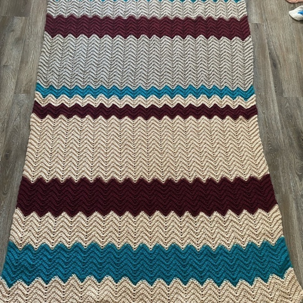Handmade Afghan Grandma Core Throw Blanket
